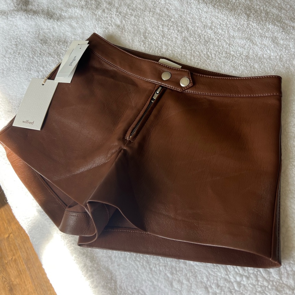 Aritzia Brown Leather Women’s Shorts